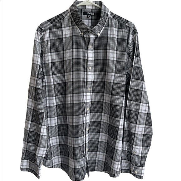 Murano Other - Mens Murano XL slim fit black & white lightweight long sleeve button down shirt
